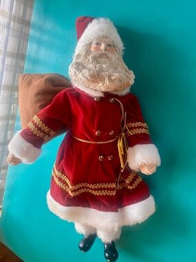 Vintage Father Christmas Porcelain Doll